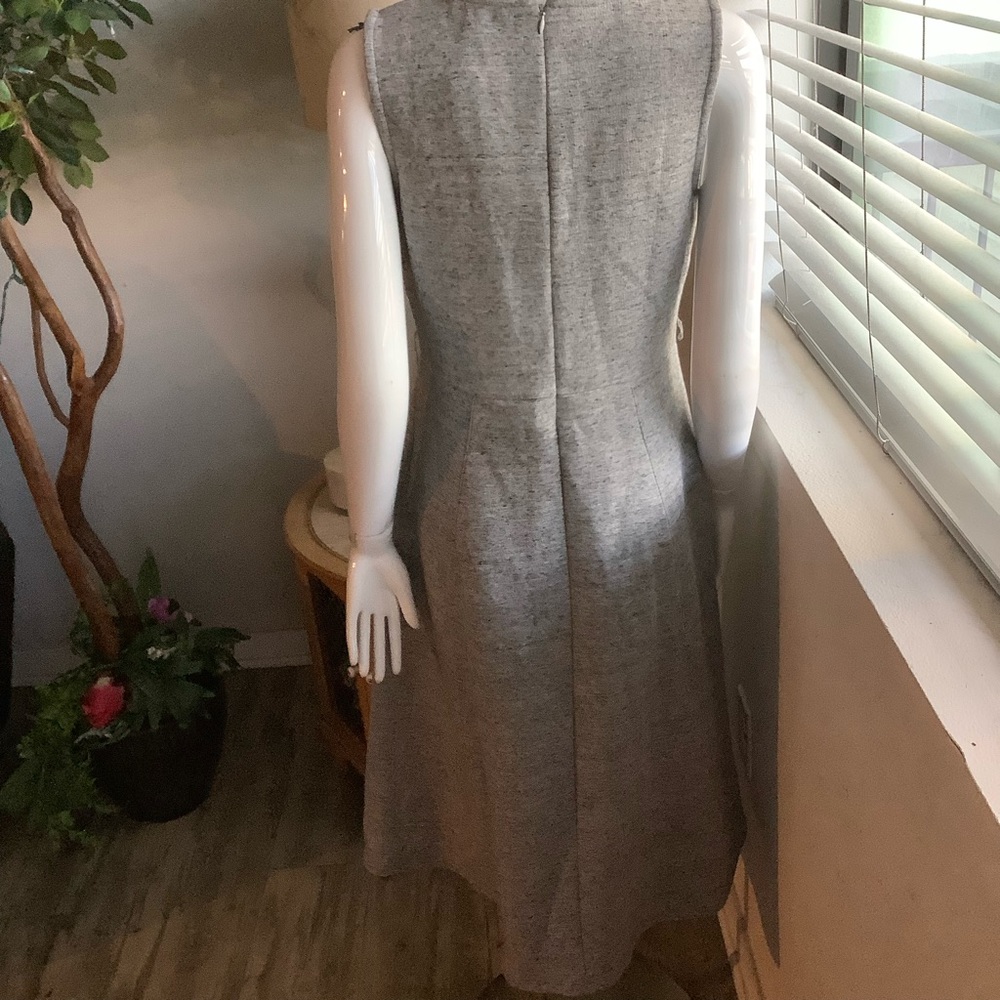 J Crew Heather Gray Heavyweight Jersey Knit Sleeveless Dress - Picture 4 of 5